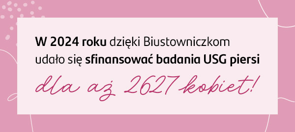 W 2024 roku dzięki Biustowniczkom udało się sfinansować badania USG piersi dla aż 2627 kobiet!